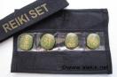 Grass Jasper Usai Reiki Set w/.Velvet Purse
